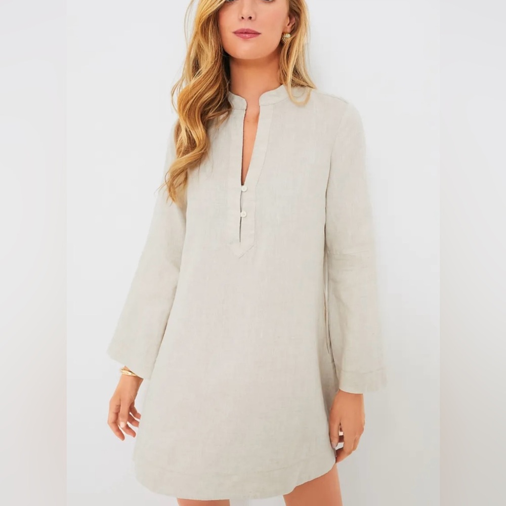 Tuckernuck Natural Linen Tatum Dress size Large